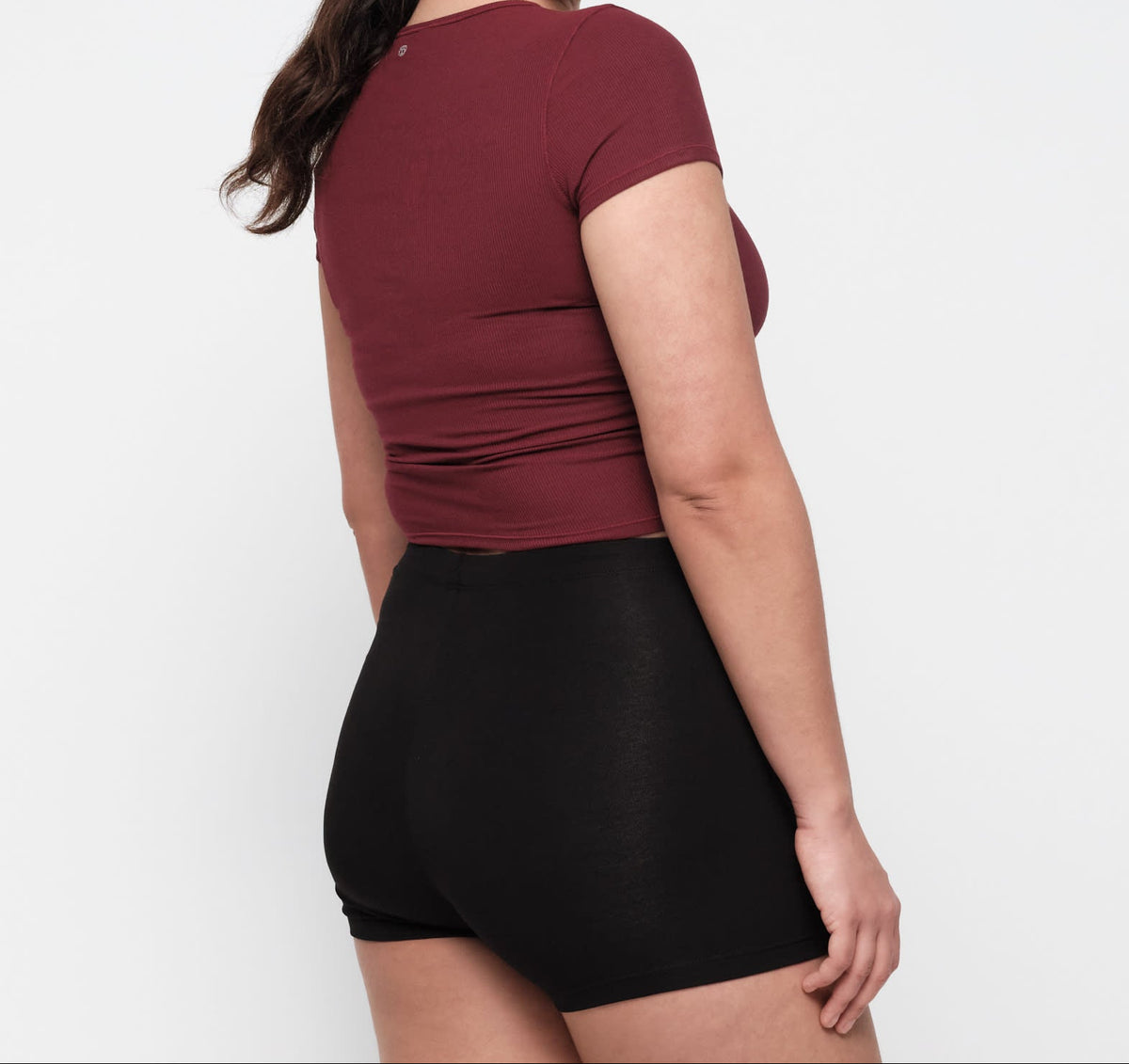 Organic Basics - Active Rib Ruched Tee - Summer Wine -