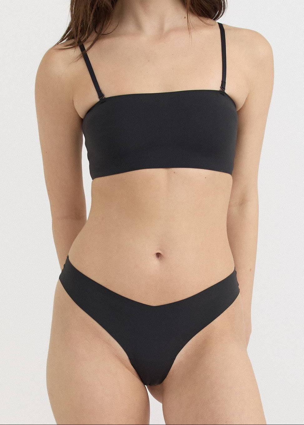 Organic Basics - Bare Thong - Black -