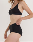 Organic Basics - Core Open Back Scoop Bralette - Black -