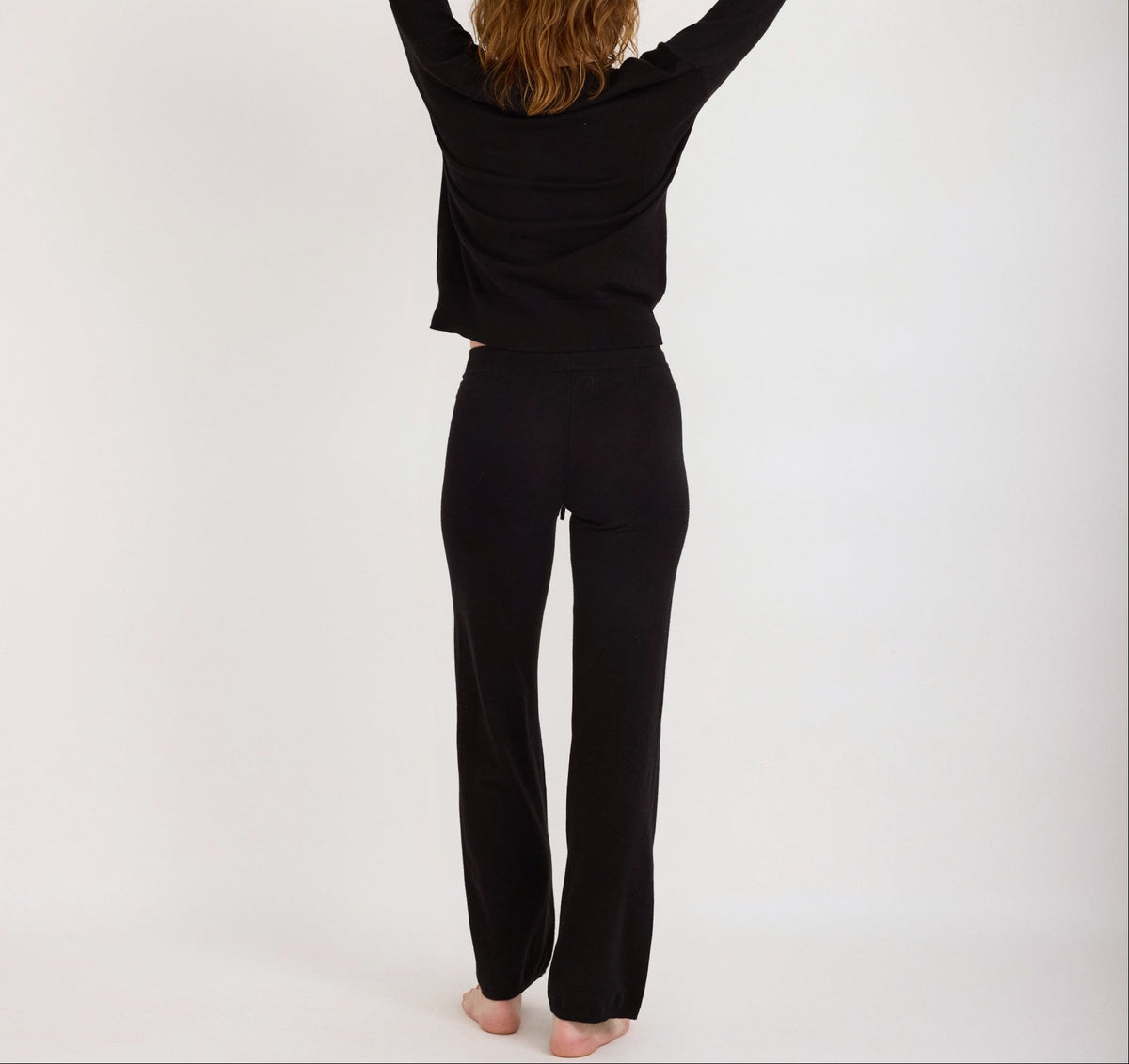 Organic Basics - Soft Knit Boxy Crewneck Sweater - Black -