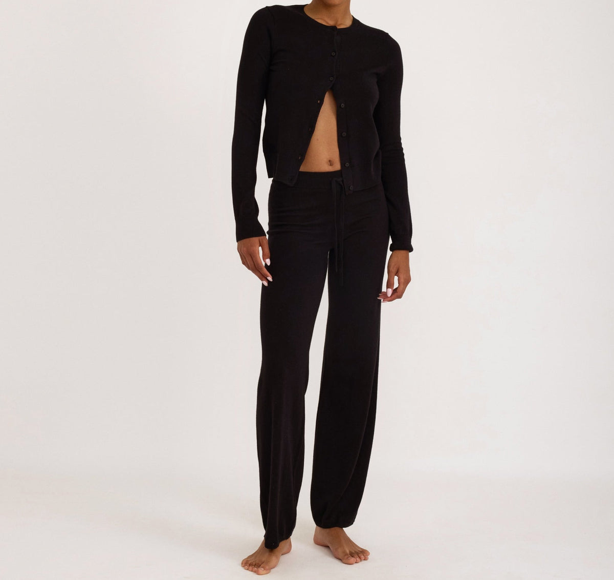 Organic Basics - Soft Knit Slim Cardigan - Black -
