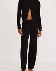 Organic Basics - Soft Knit Straight Leg Pants - Black -