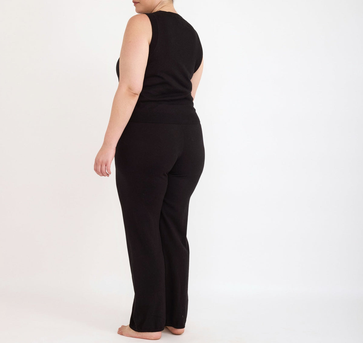 Organic Basics - Soft Knit Straight Leg Pants - Black -