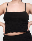 Organic Basics - Soft Knit Textured Cami - Black -