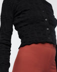 Organic Basics - Soft Knit Textured Cardigan - Black -