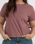 Organic Basics - True Regular Tee - Rose Wood -