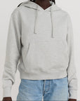 Organic Basics - Weekend Crop Hoodie - Misty Grey Melange -