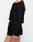 Organic Basics - Weekend Vintage Crewneck - Vintage Black -