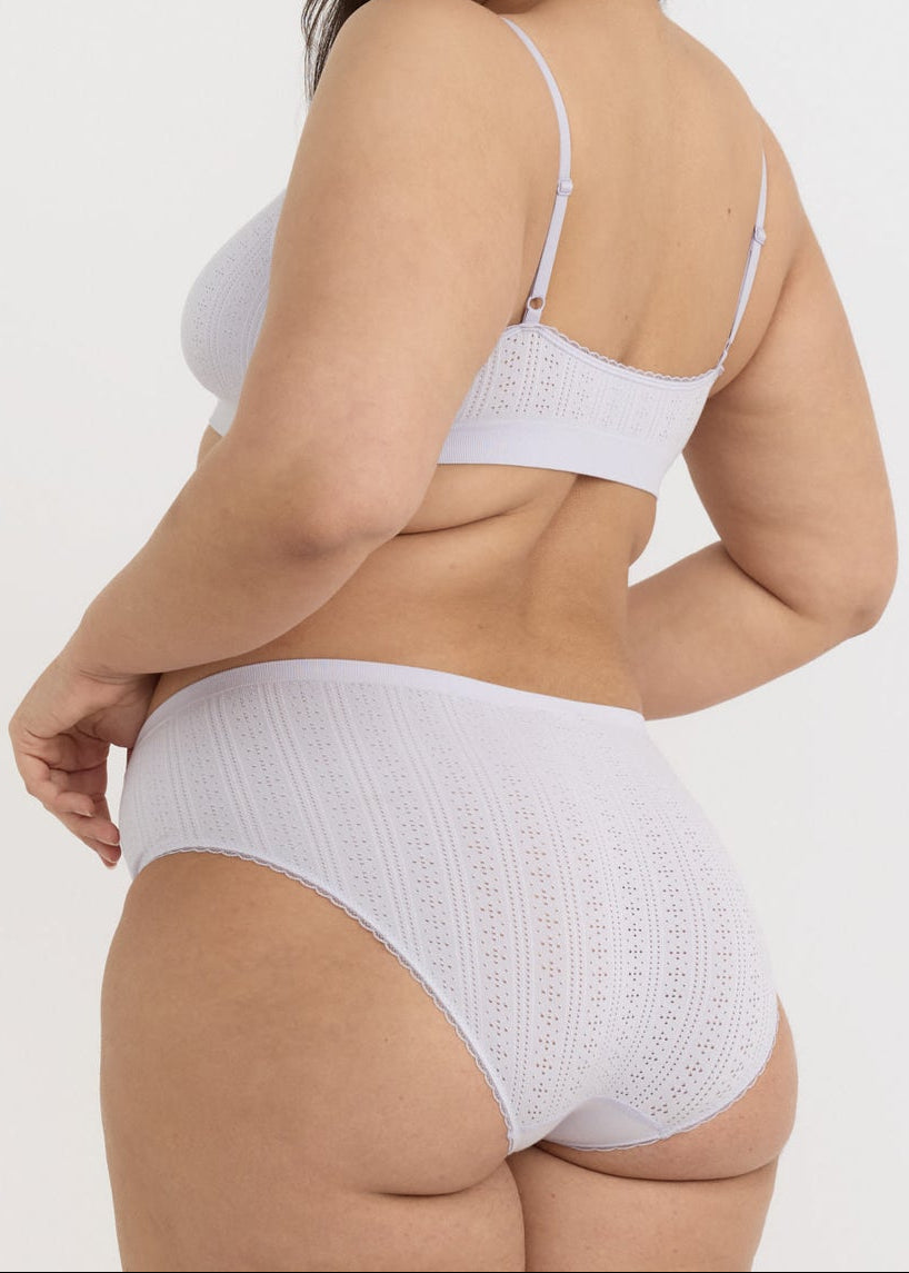 Organic Basics - Pointelle Hipster - Soft Lilac -
