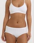 Organic Basics - Pointelle Hipster - White -