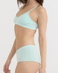 Organic Basics - Pointelle Shorty - Soft Blue -
