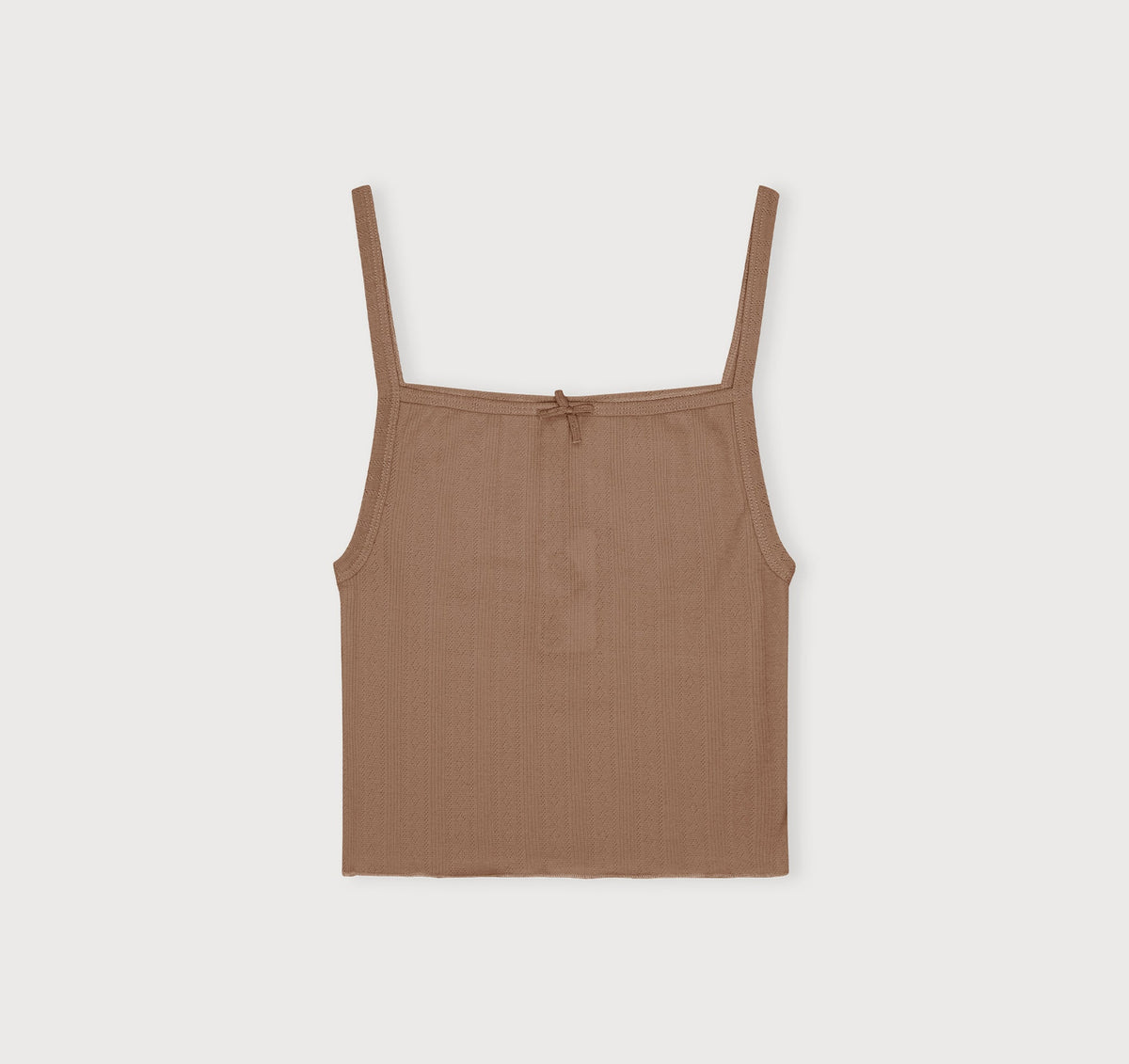 Organic Basics - Pointelle Top - Clay -