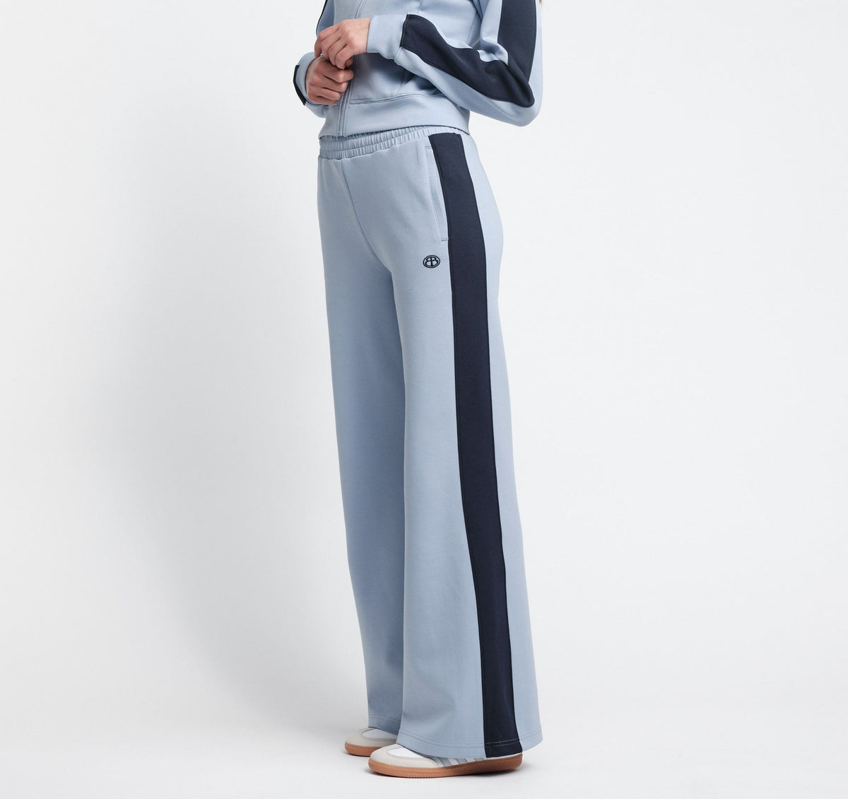 Organic Basics - Track Straight Leg Pants - Ocean Breeze -
