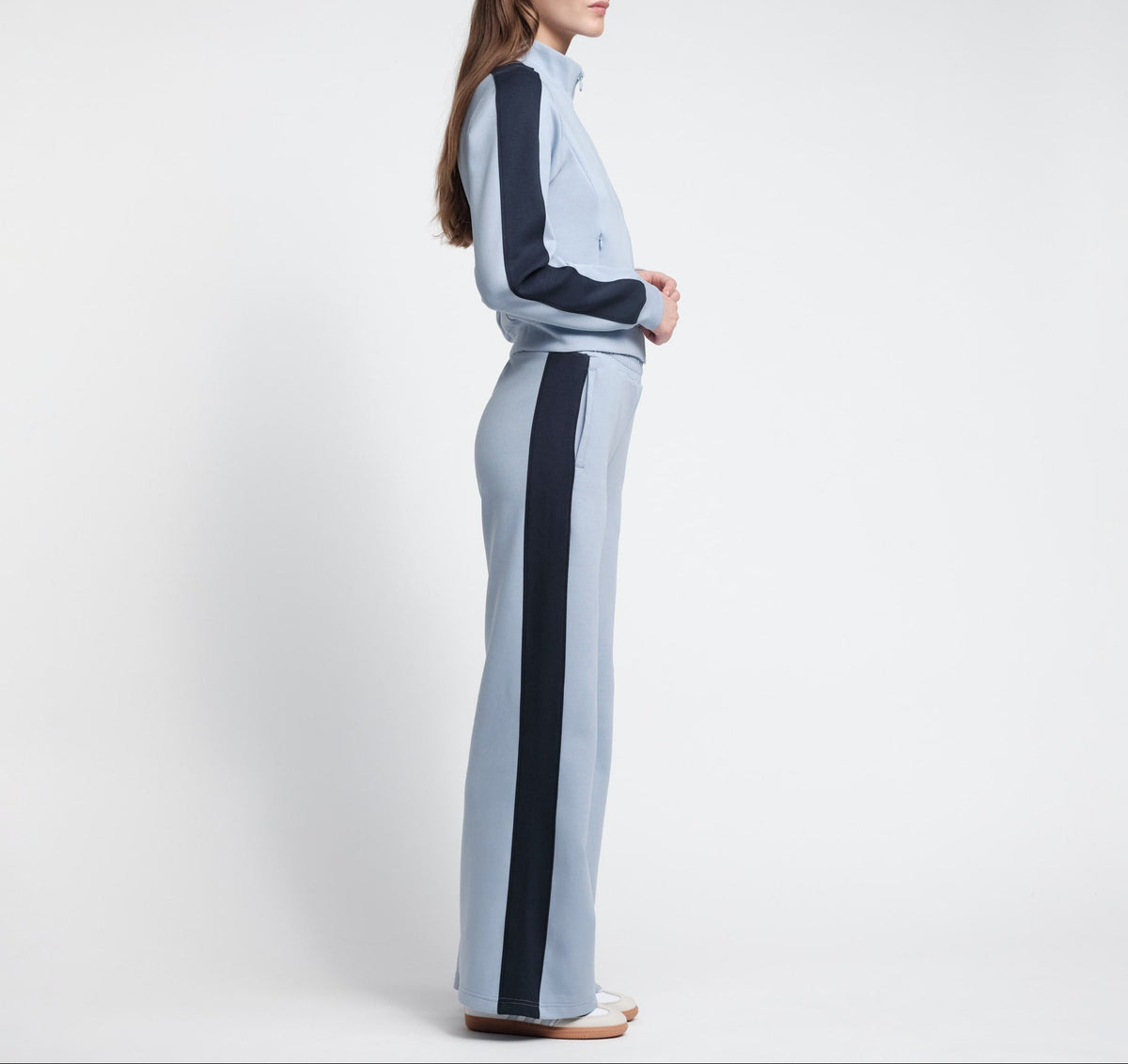 Organic Basics - Track Straight Leg Pants - Ocean Breeze -
