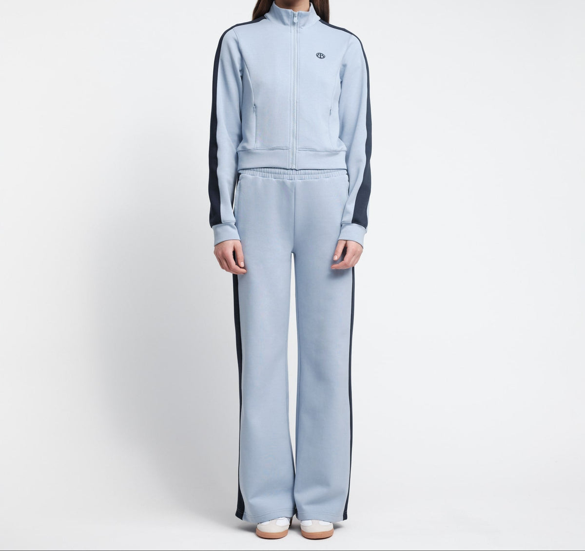 Organic Basics - Track Zip Up Jacket - Ocean Breeze -