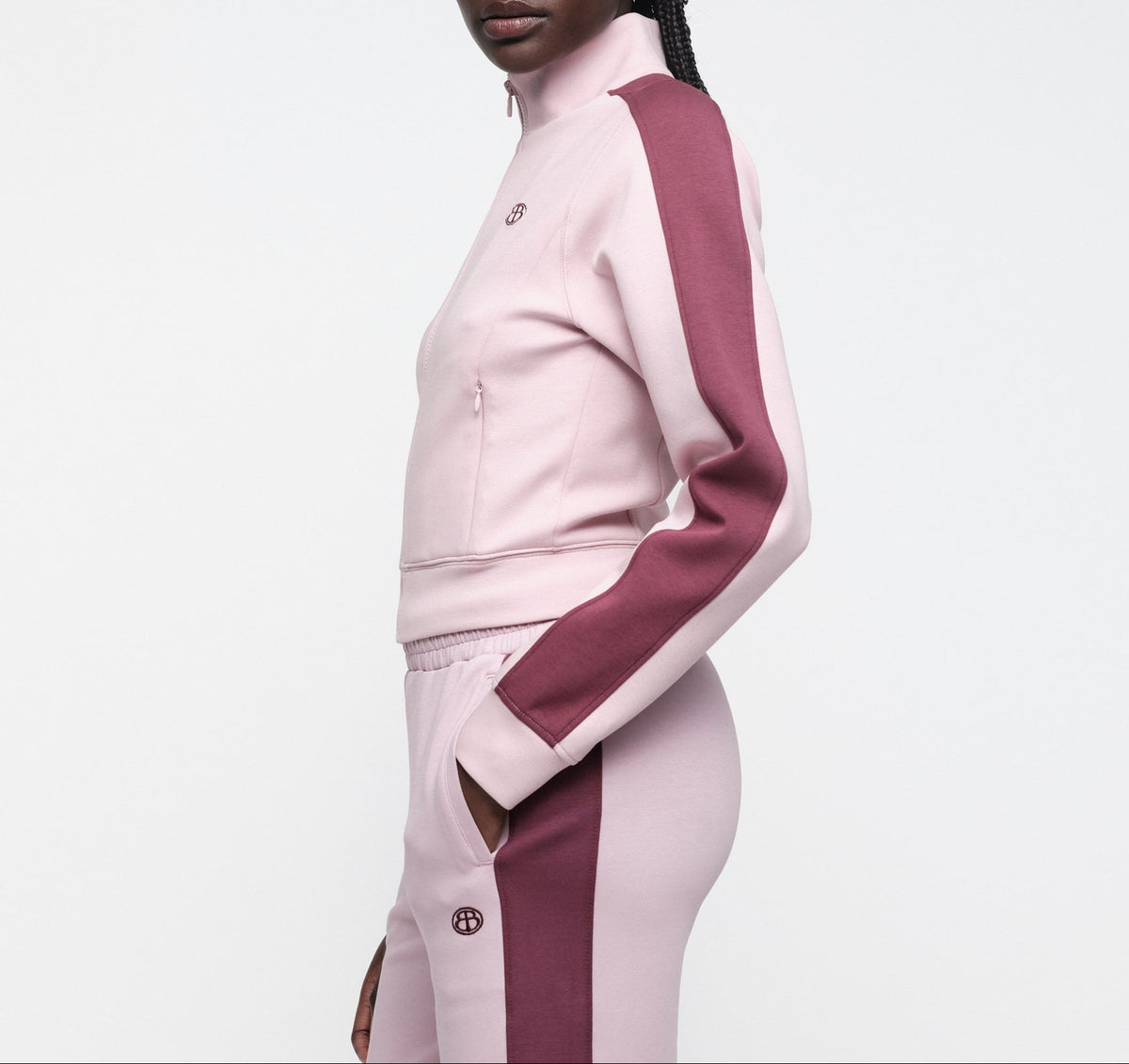 Organic Basics - Track Zip Up Jacket - Vintage Pink -