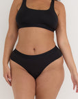 Organic Basics - Soft Touch Scoop Neck Bralette - Black -