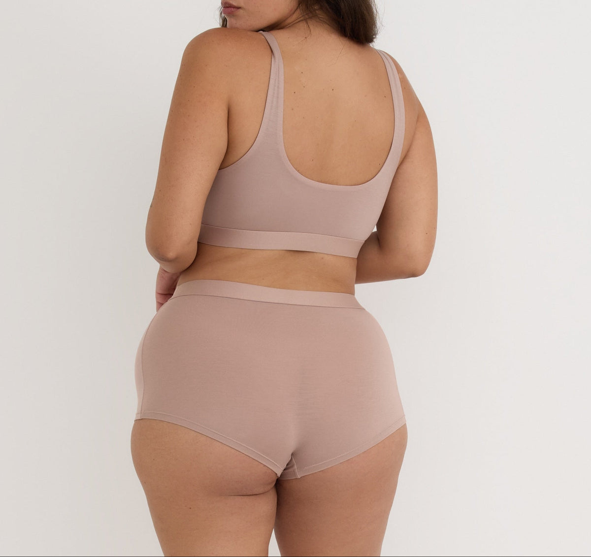 Organic Basics - Soft Touch Scoop Neck Bralette - Dusty Rose -
