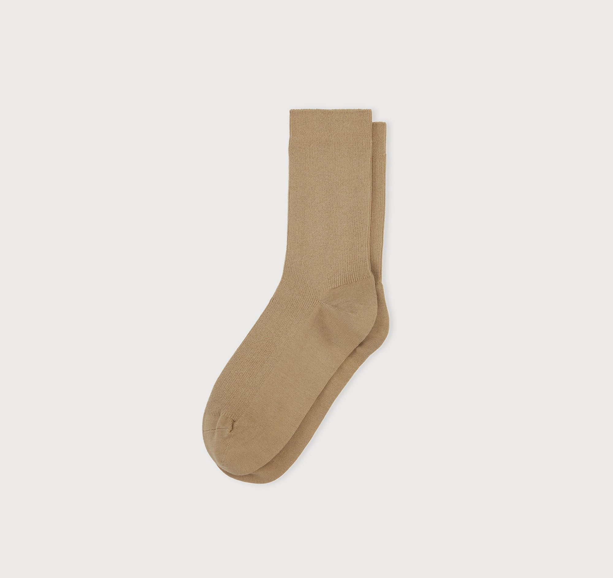 Organic Basics - Core Crew Rib Socks 3-Pack - Hazelnut -