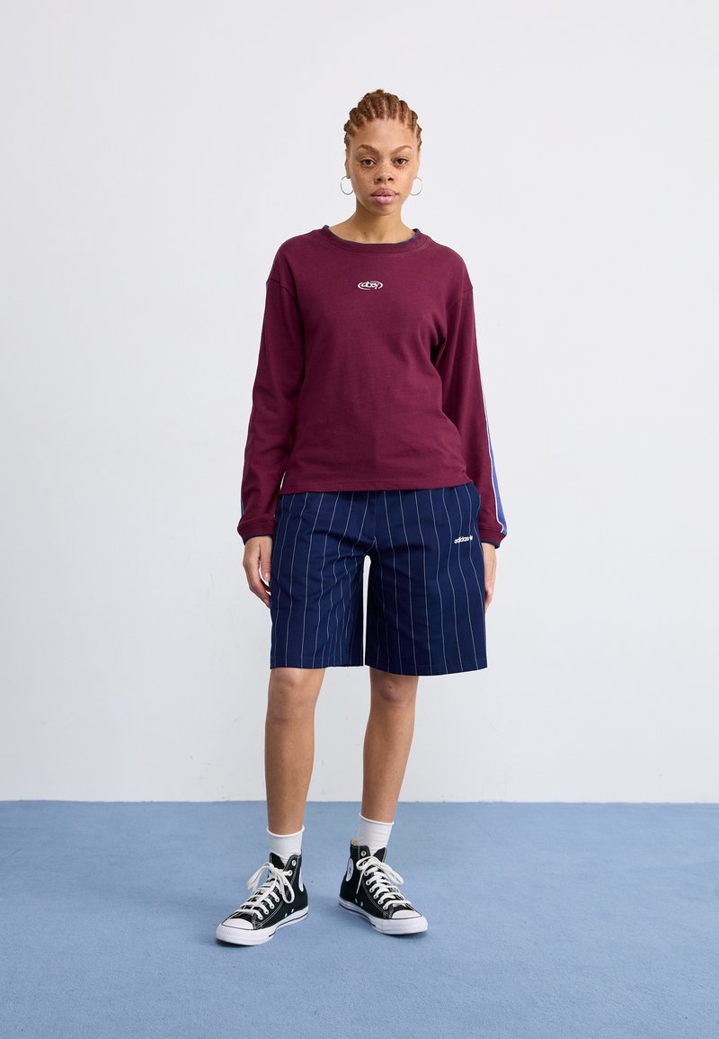 Obey - Rally Sleeve Stripe Long Sleeve - Wine -