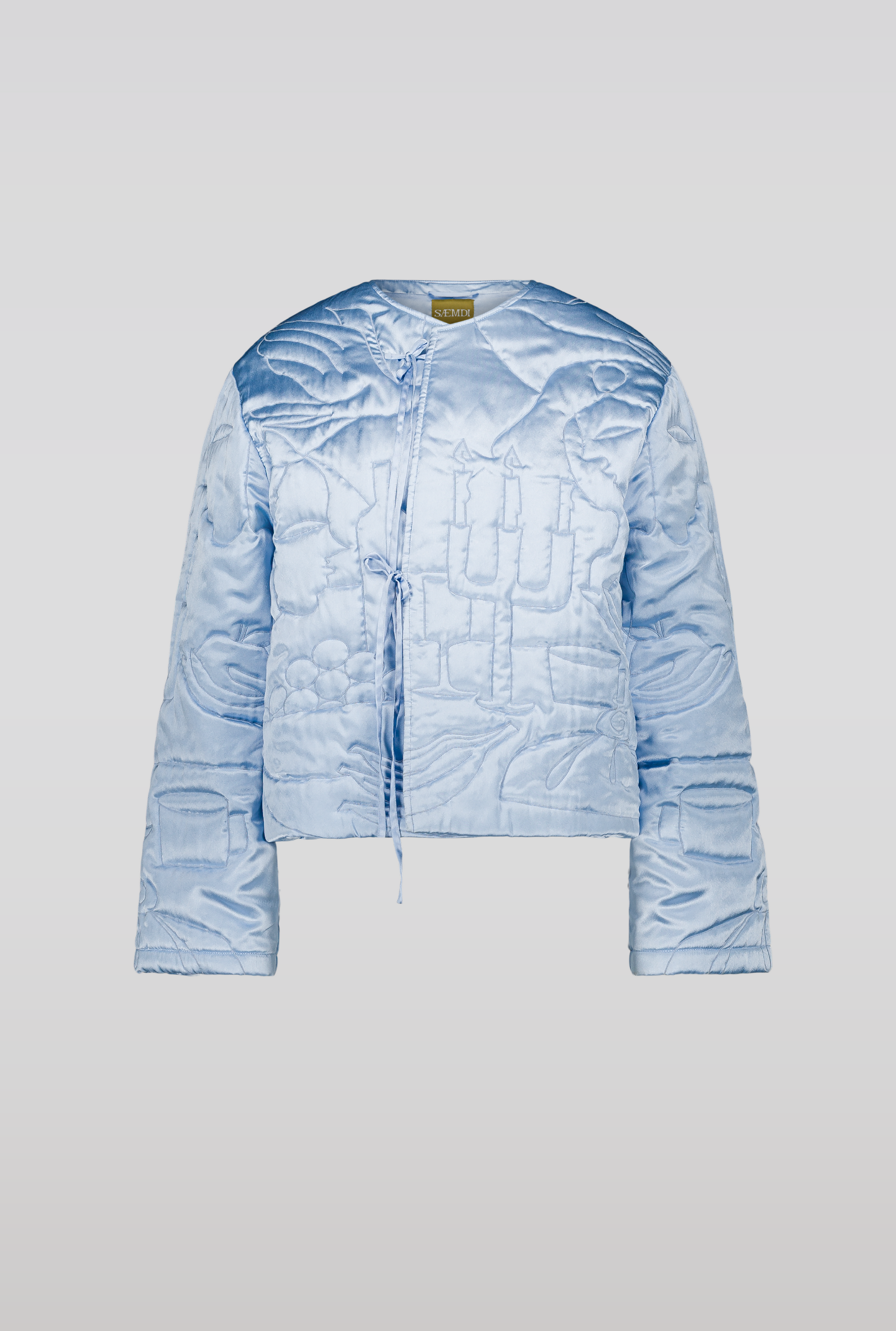SAEMDI - IRIS EMROIDERED SATIN JACKET -