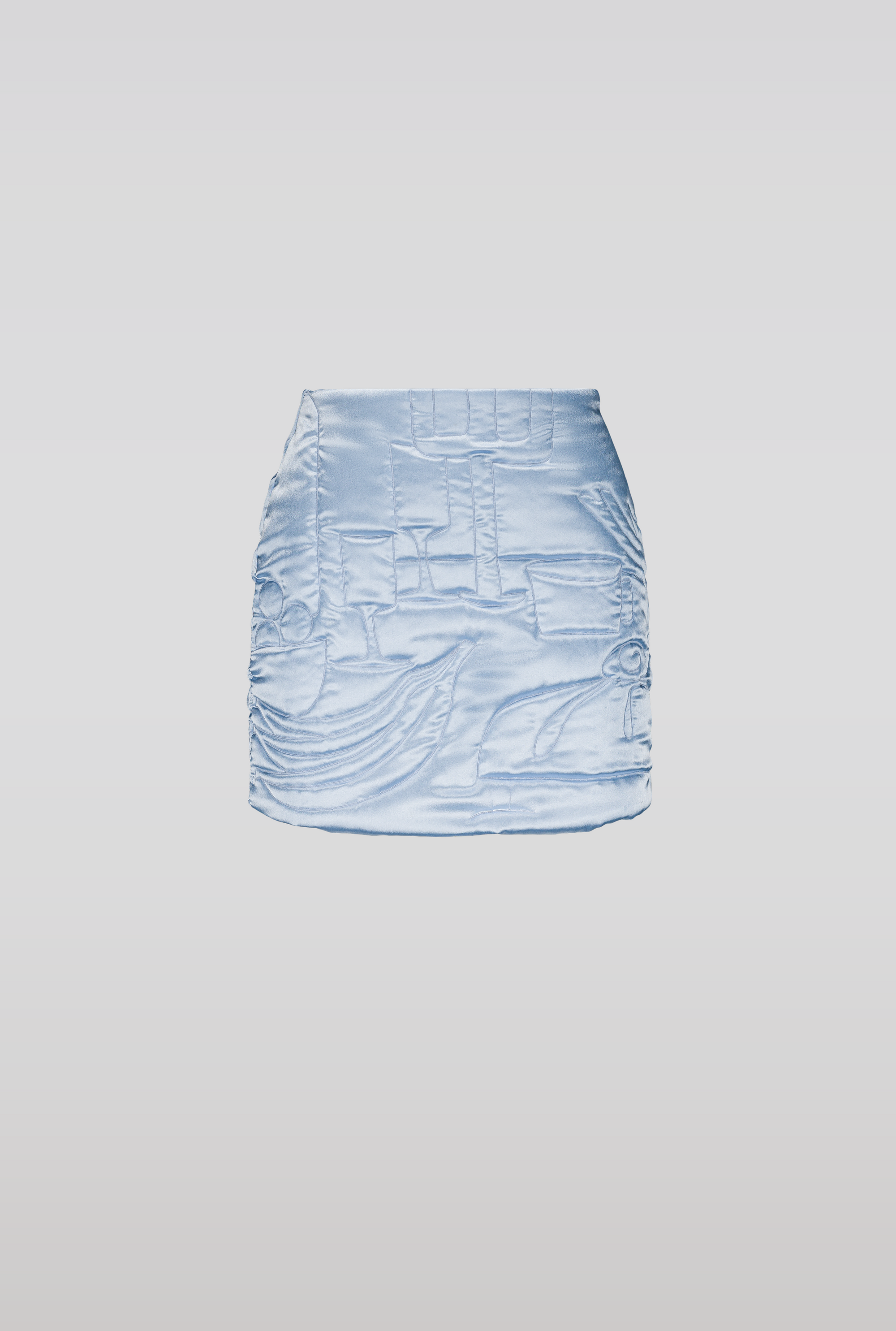 SAEMDI - IRIS EMROIDERED SATIN SKIRT -