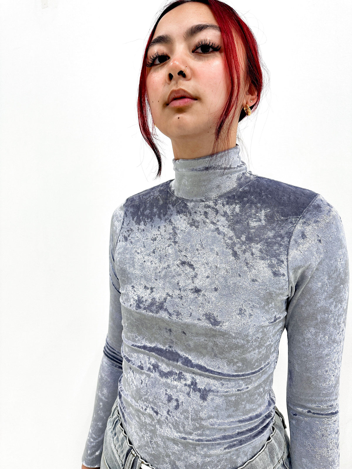 et Tigre - Redford Mockneck in Ice Blue - XS S