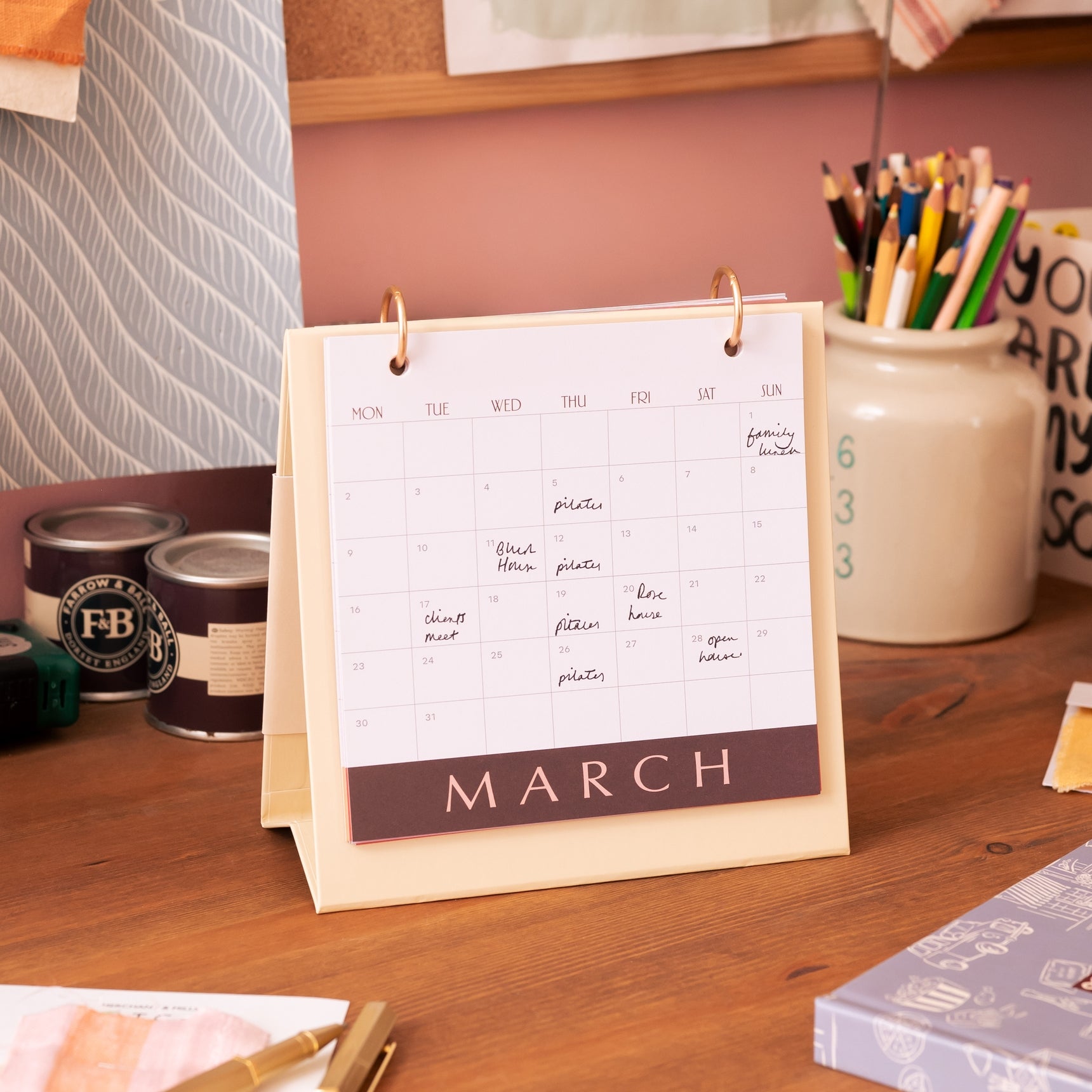 Papier - Modern Type 2026 Desk Calendar -