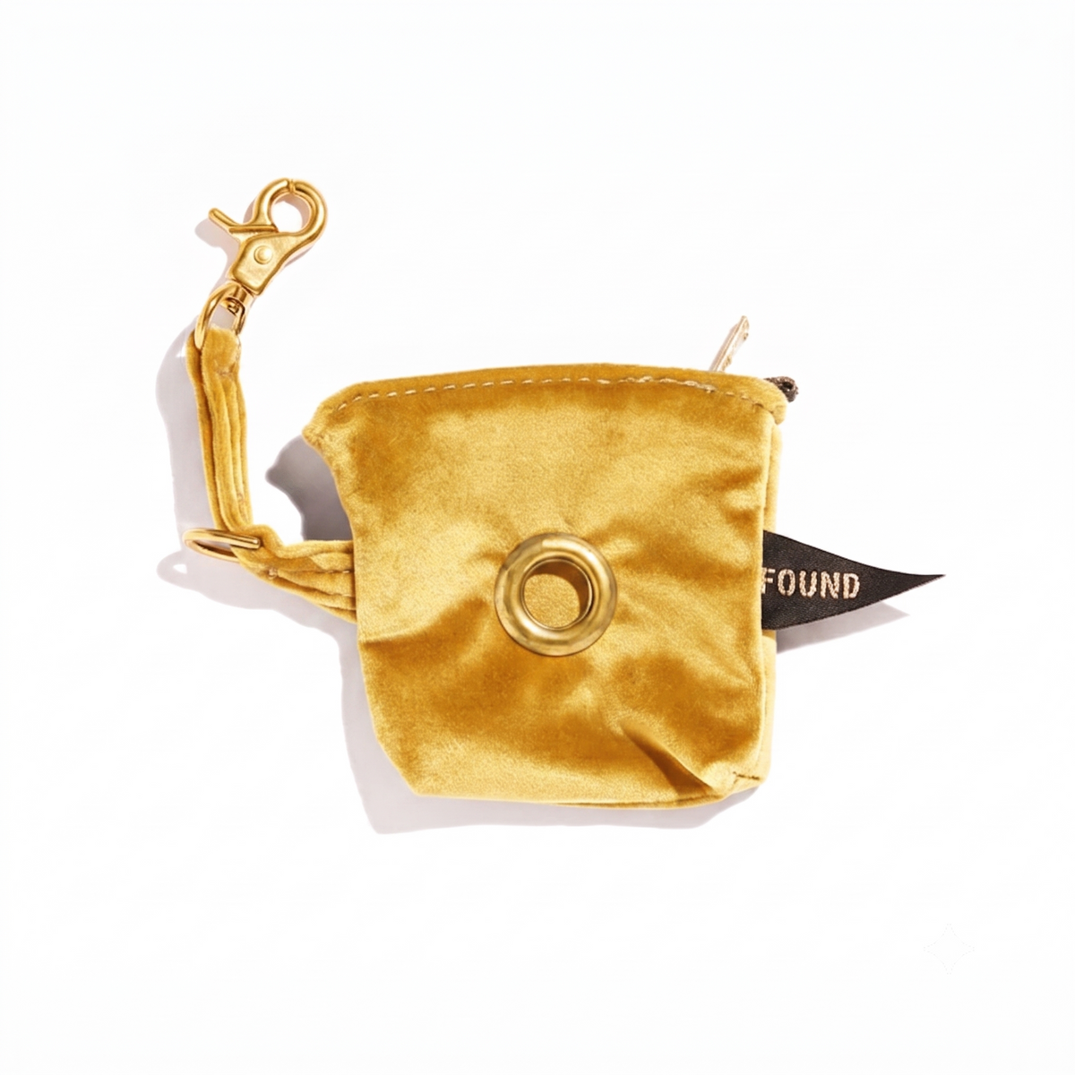 Found My Animal - Velvet Poop Bag Pouch - Gold -