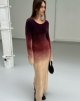Saemdi - Mira Gradient Fuzzy Knit Dress -