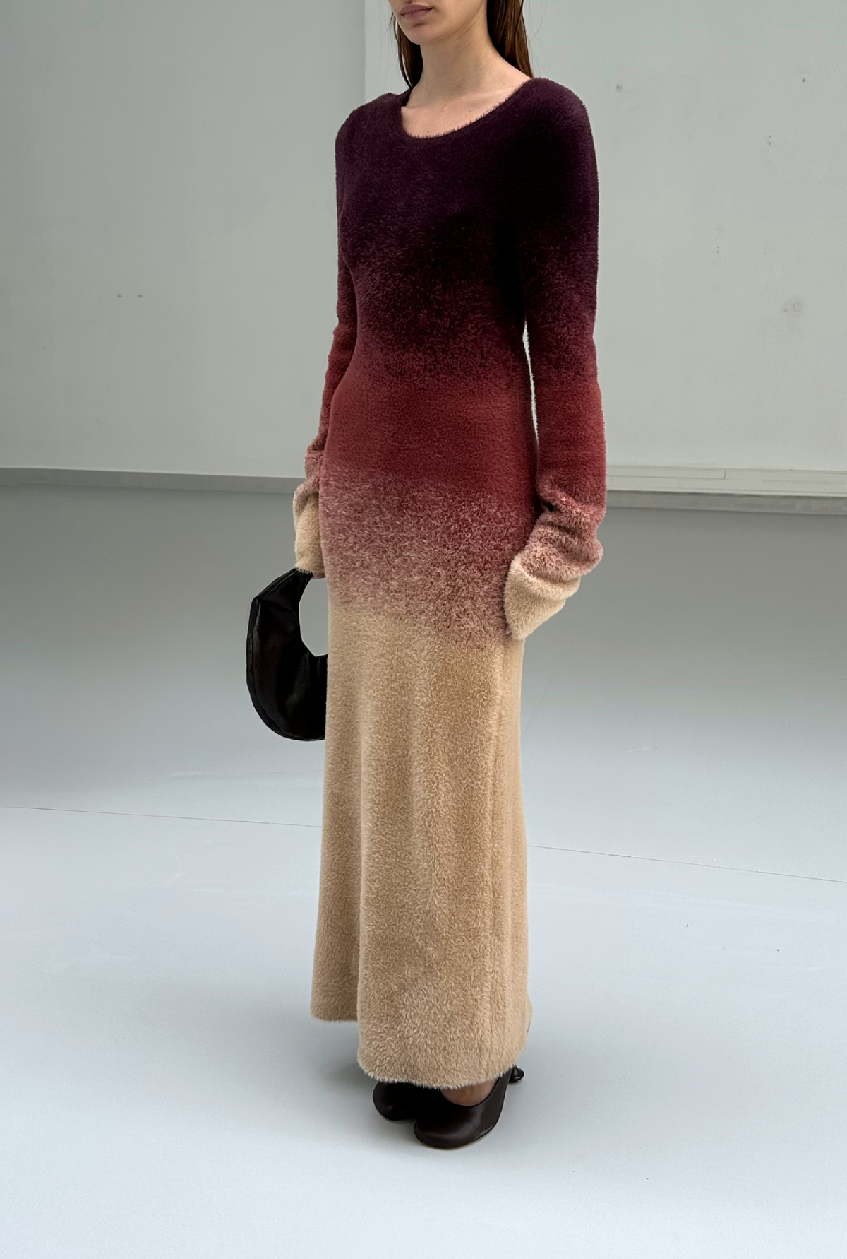 Saemdi - Mira Gradient Fuzzy Knit Dress -