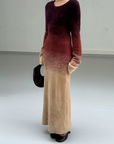 Saemdi - Mira Gradient Fuzzy Knit Dress -