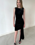 SAEMDI - HERA SIDE TAIL VELVET DRESS -