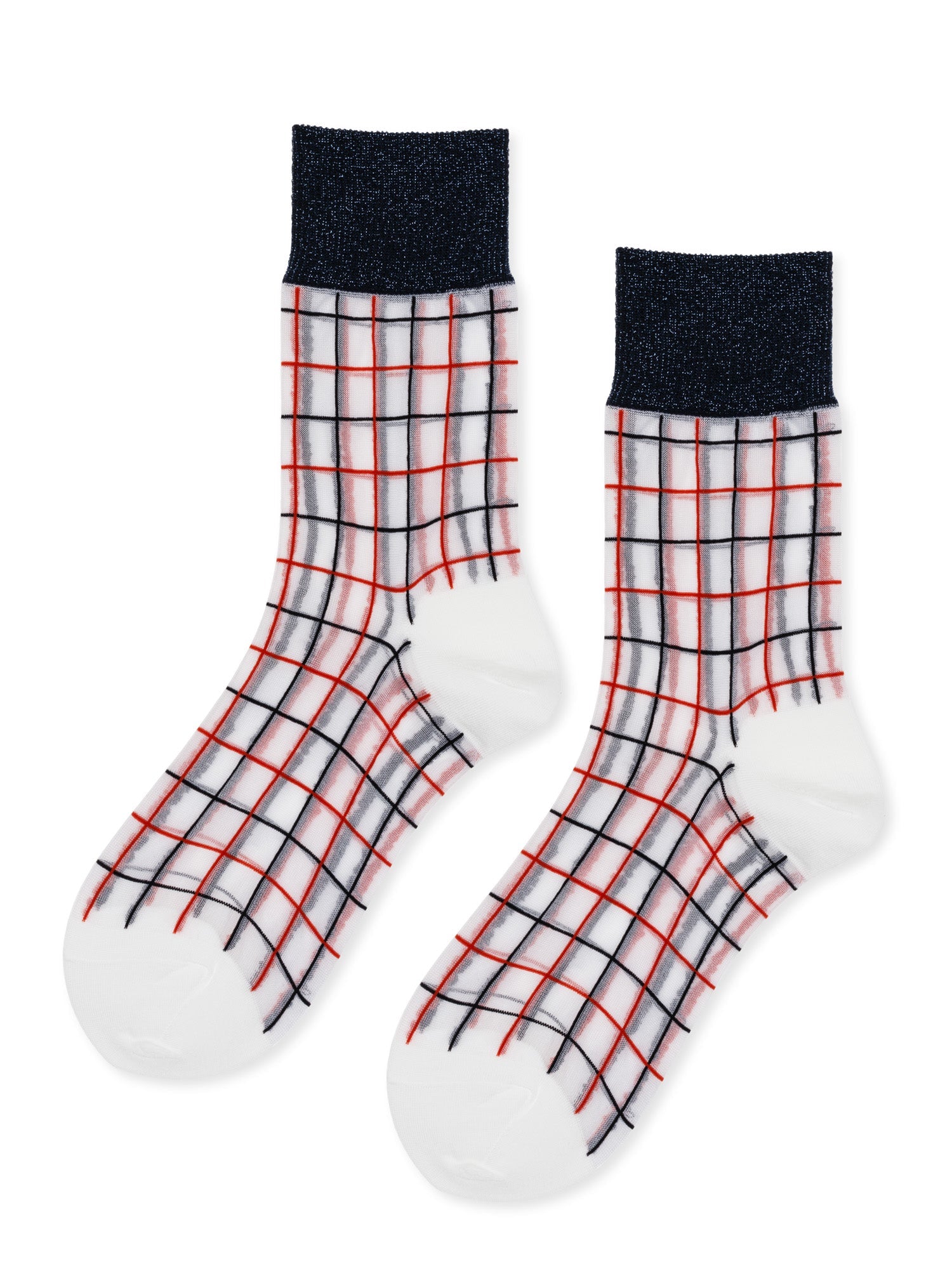 Hansel from Basel - Grid Sheer Crew White -