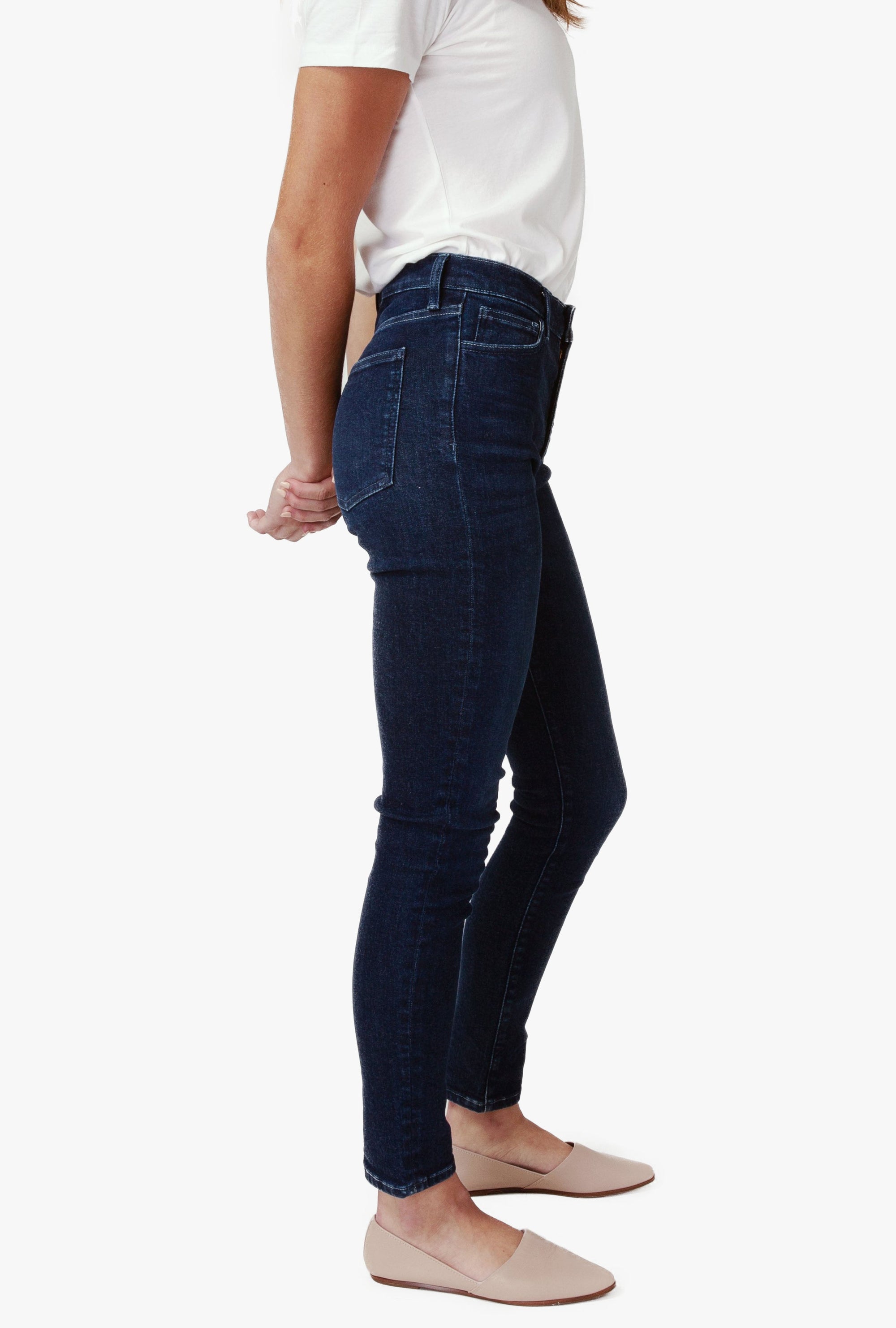 Triarchy - High Rise Skinny Jean - Dark Indigo -