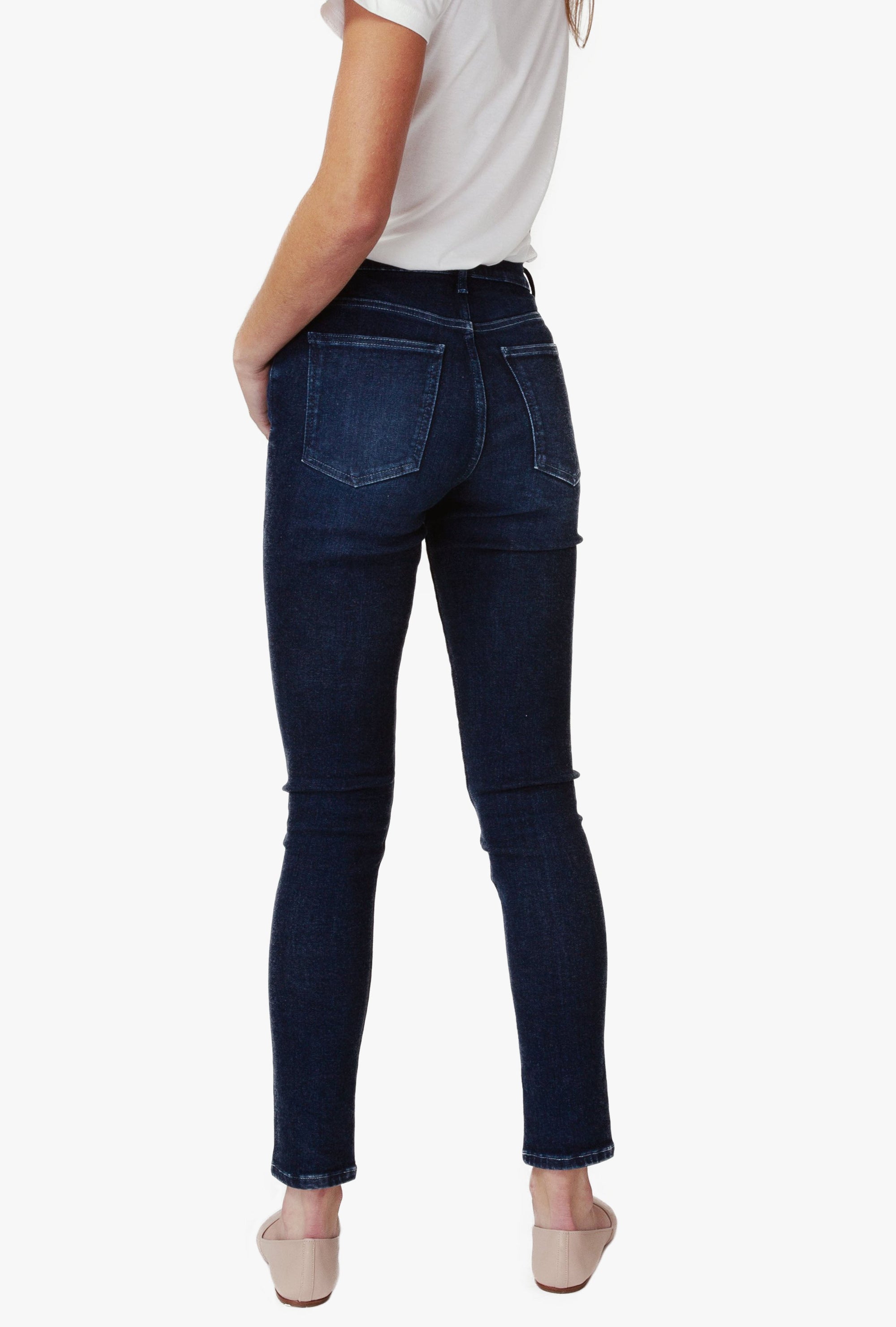 Triarchy - High Rise Skinny Jean - Dark Indigo -