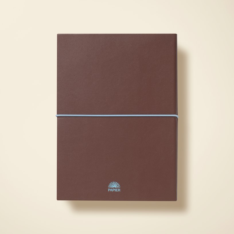 PU Lined Notebook - Chestnut &amp; Ink
