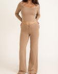 Organic Basics - Everyday Scoop Neck Long Sleeve Tee - Hazelnut -