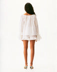 Sleeper - Puff Lounge Shorts with Headscarf in Milk -