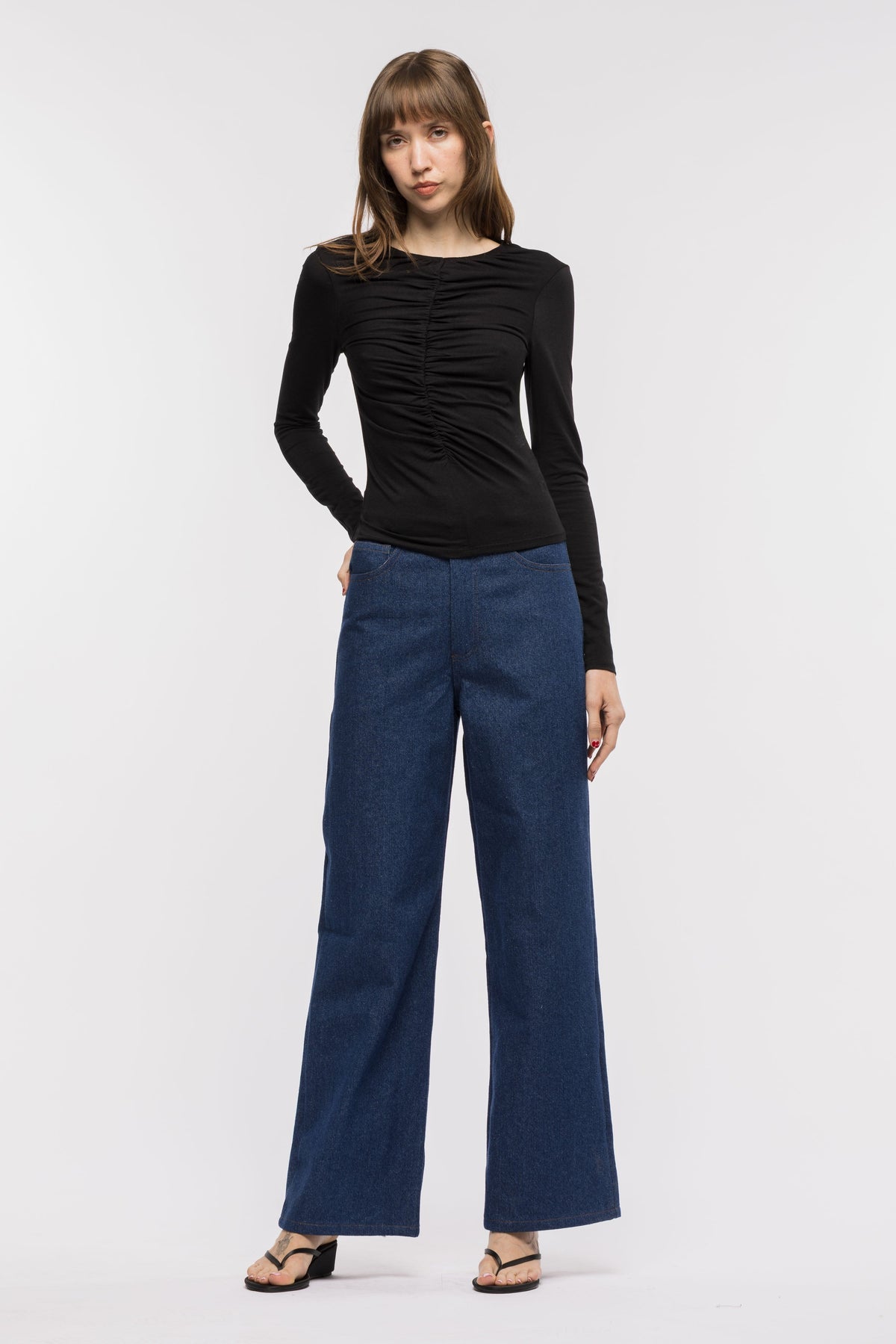 Toit Volant - Coco Cowboy Cut Pants - Dark Indigo -