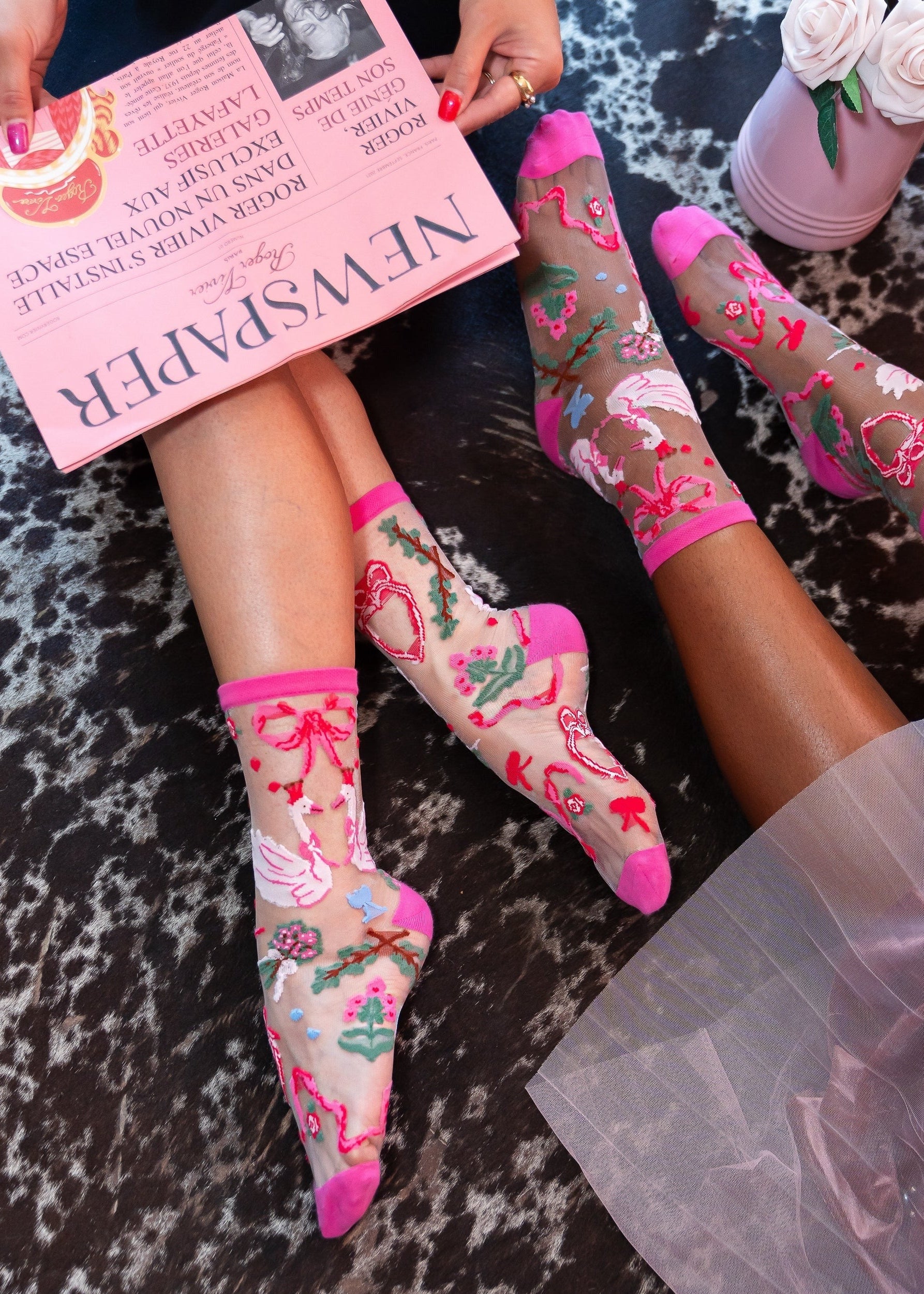 Sock Candy - Balletcore Sheer Crew Sock -