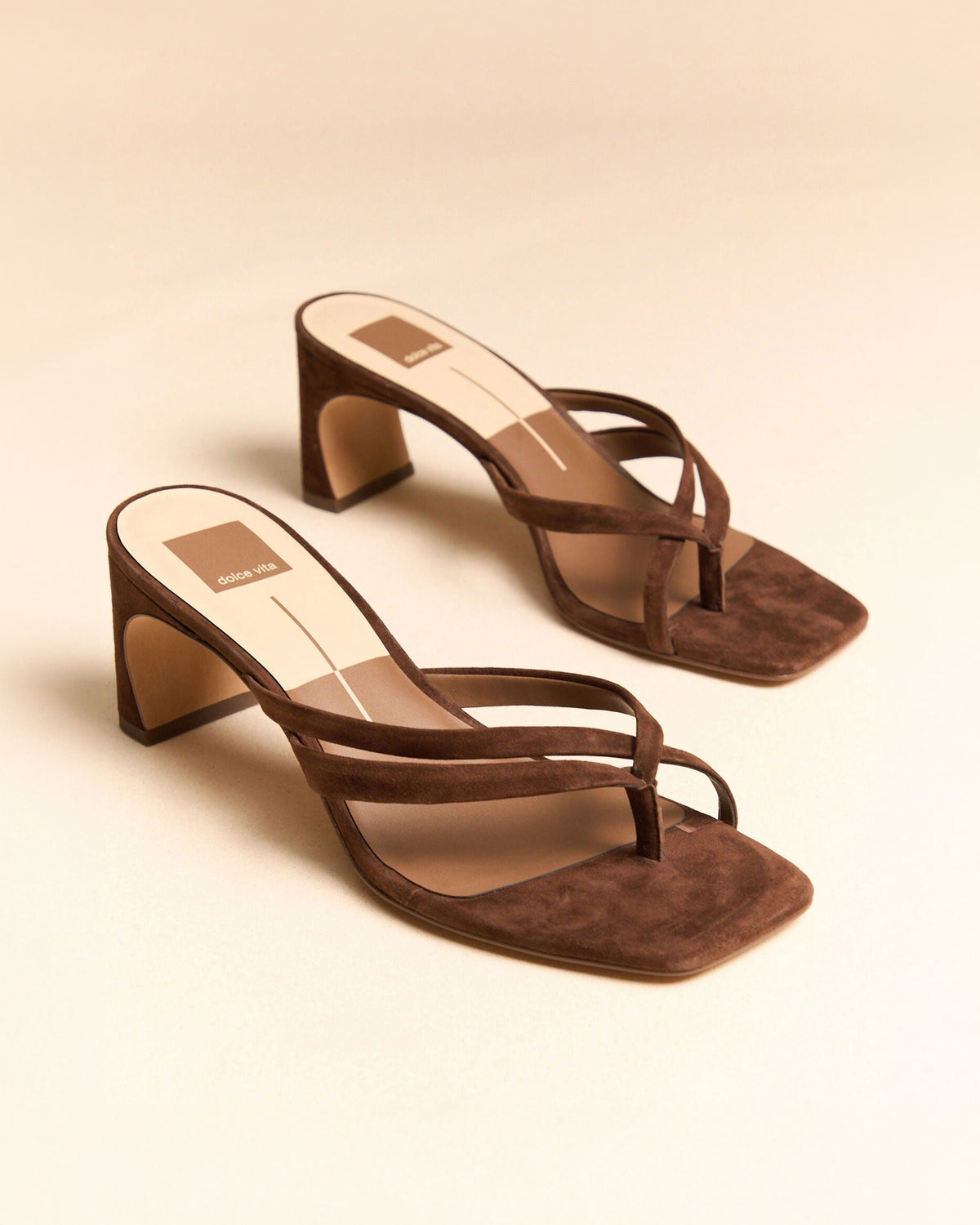 Gessie Heels - Dark Brown Suede