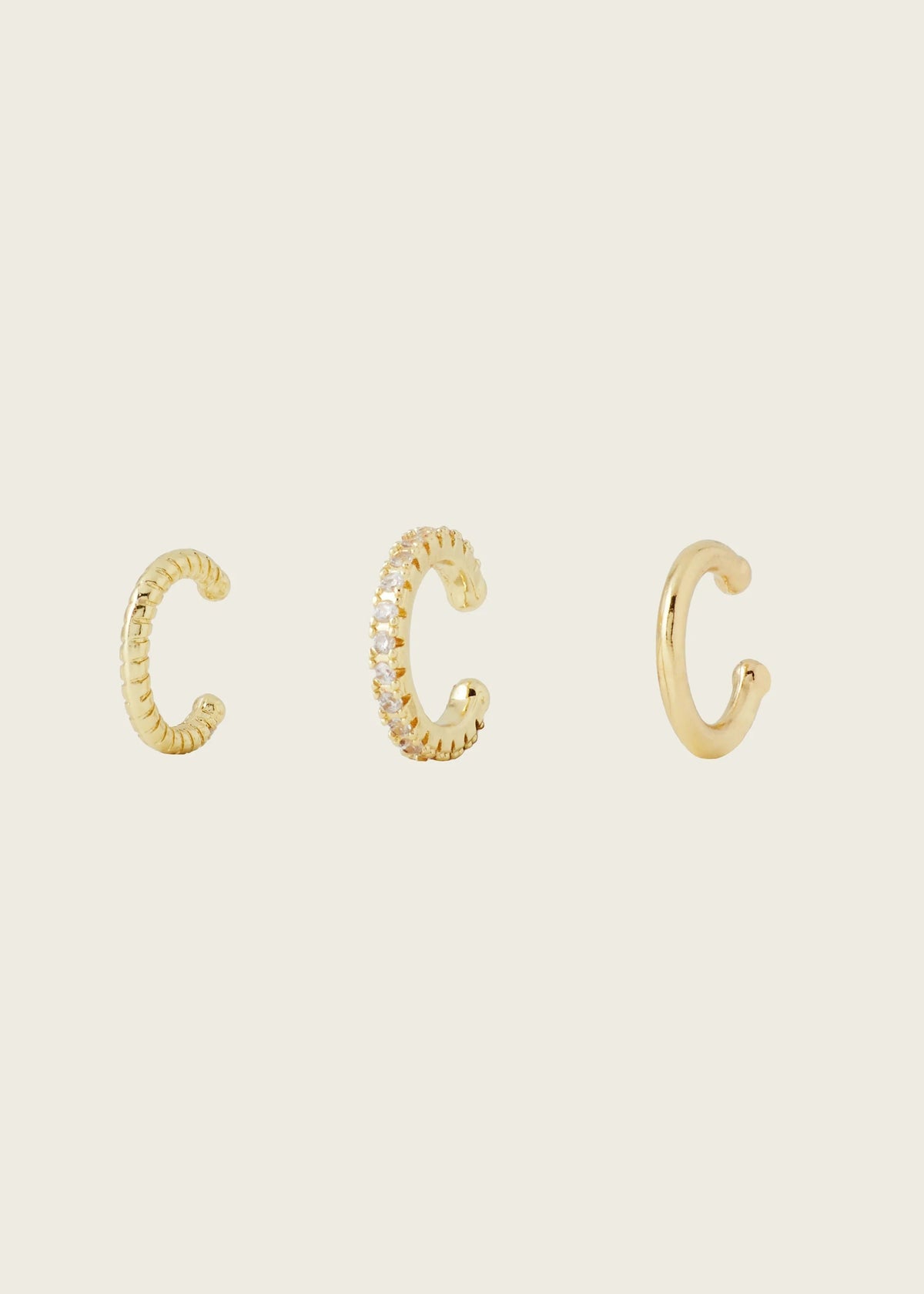 Aiori - Trio Ear Cuffs Set - Gold -