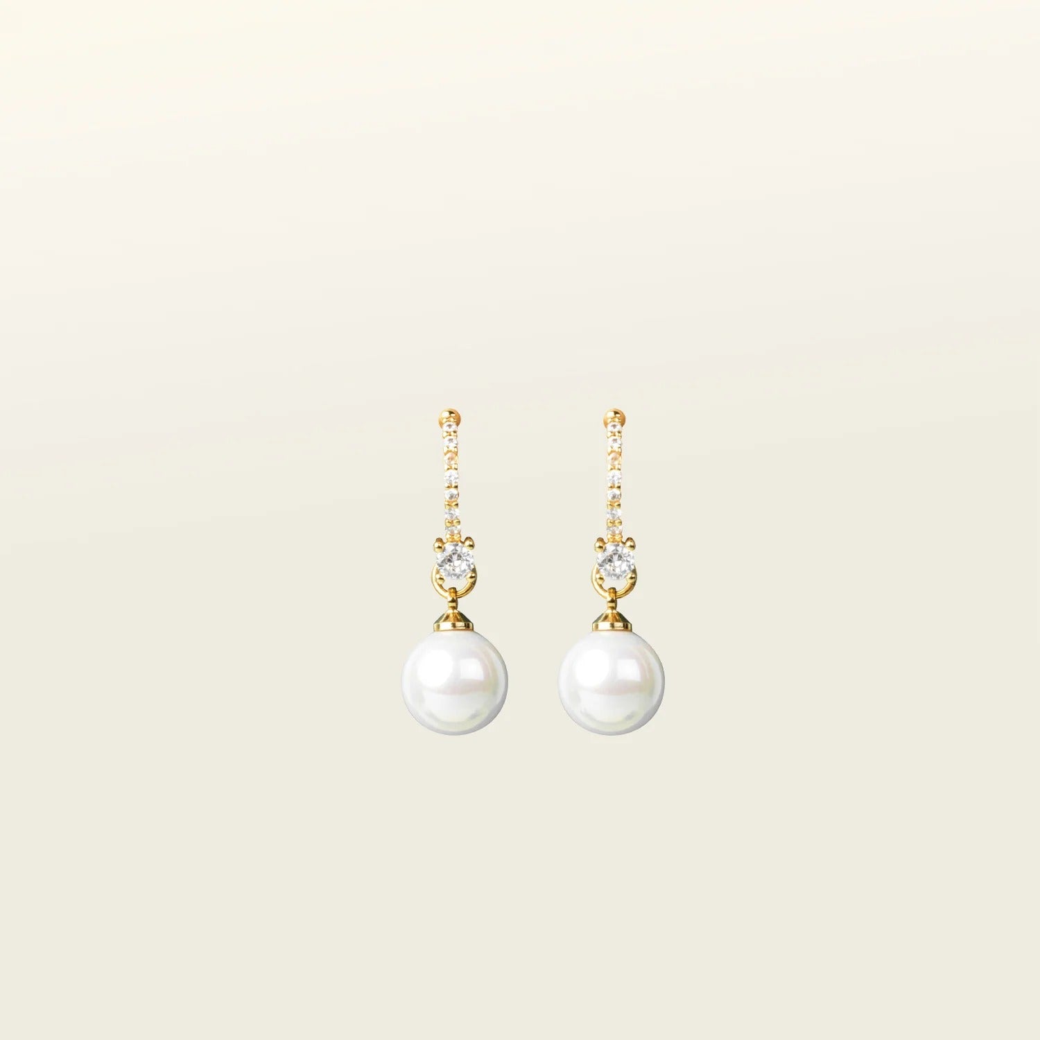 Aiori - Claire Pearl Clip On Earrings - Gold -