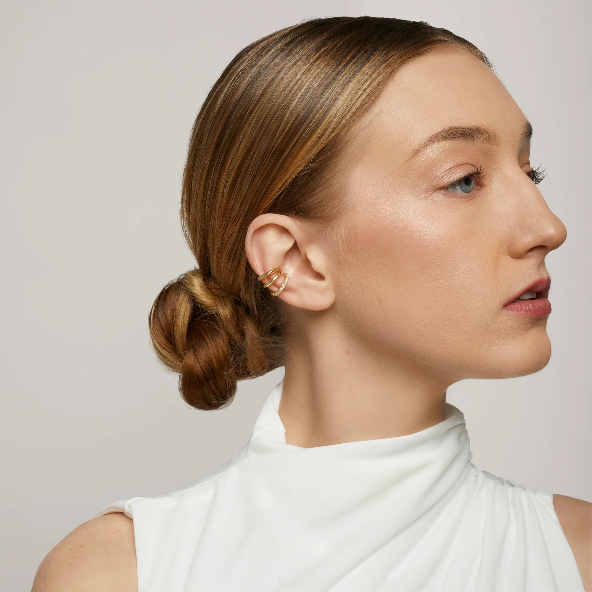 Aiori - Trio Ear Cuffs Set - Gold -