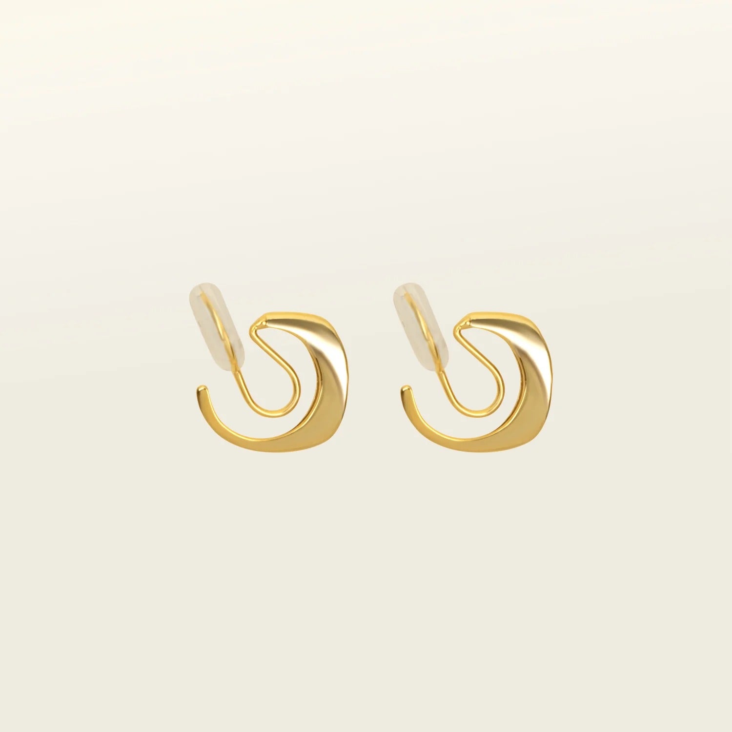 Aiori - Mini Pavé Huggie Clip On Earrings - Gold -