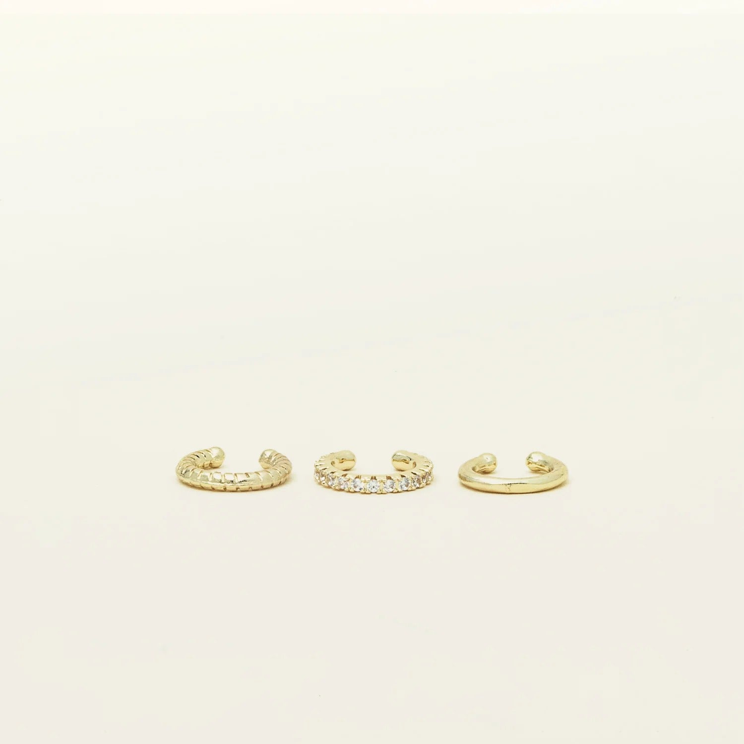 Aiori - Trio Ear Cuffs Set - Gold -