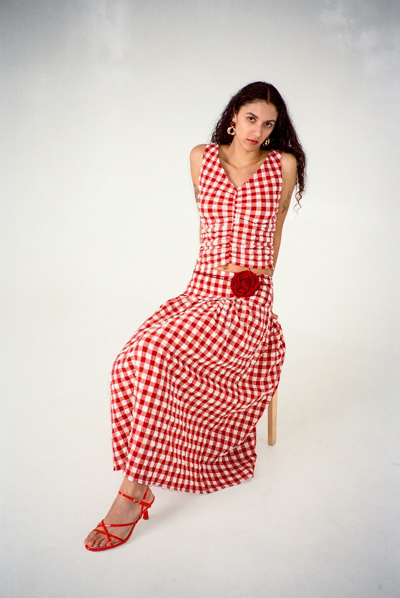 WRAY - Isabella Top - Lipstick Check -