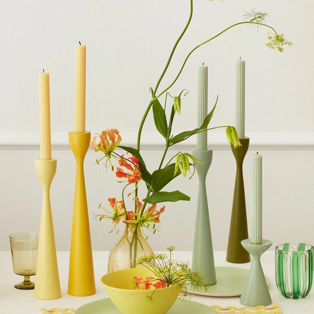 Meri Meri - Yellow Table Candles -