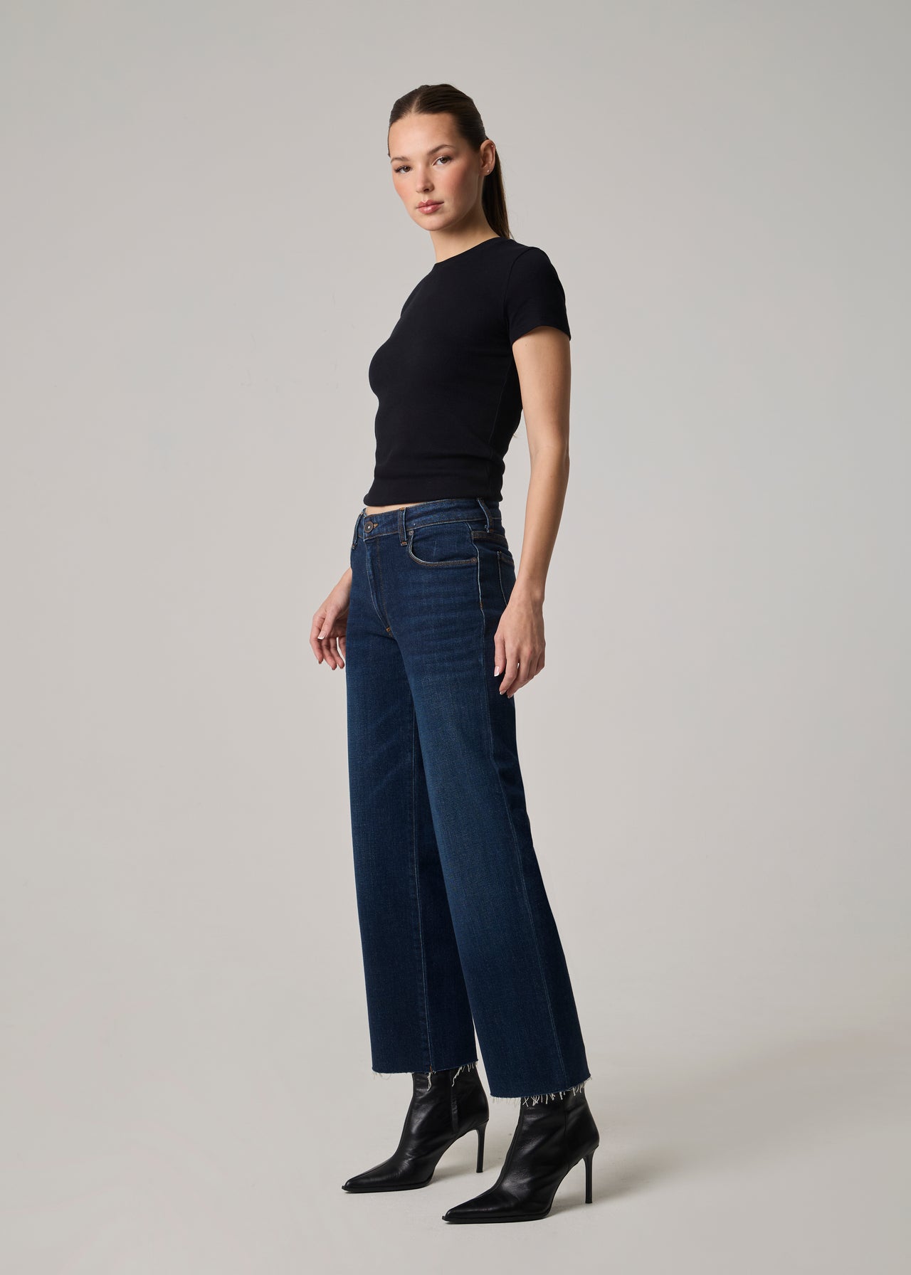 Edyson - Vincent Mid Rise Wide Straight Leg - Dark Duval Wash -